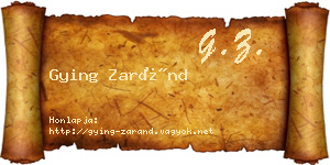 Gying Zaránd névjegykártya
